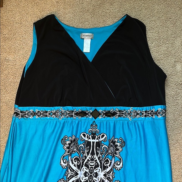 Catherines Blue and Black Sequin Embellished Maxi Sundress - Picture 3 of 5